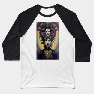 Exotic Magic Priestess of Voodoo and Witchcraft Baseball T-Shirt